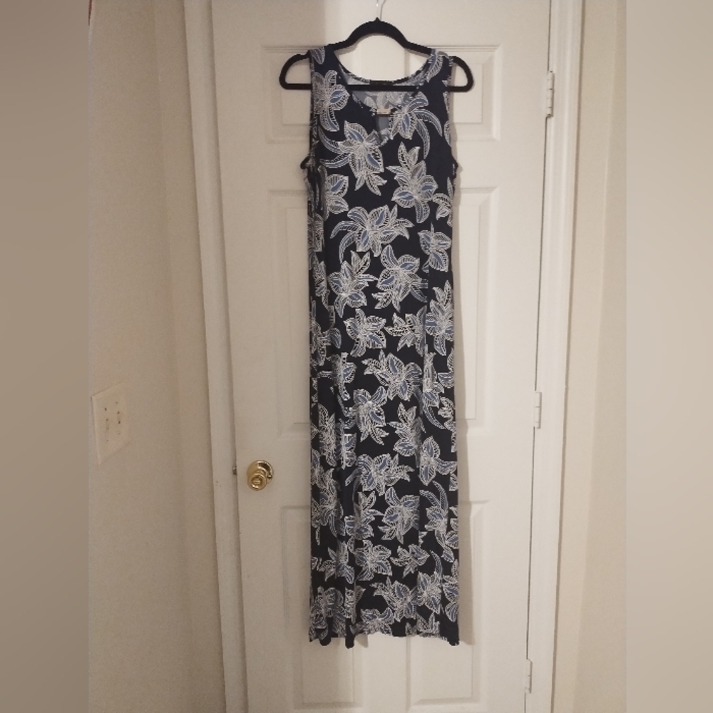 Espresso Black with Blue flower dress